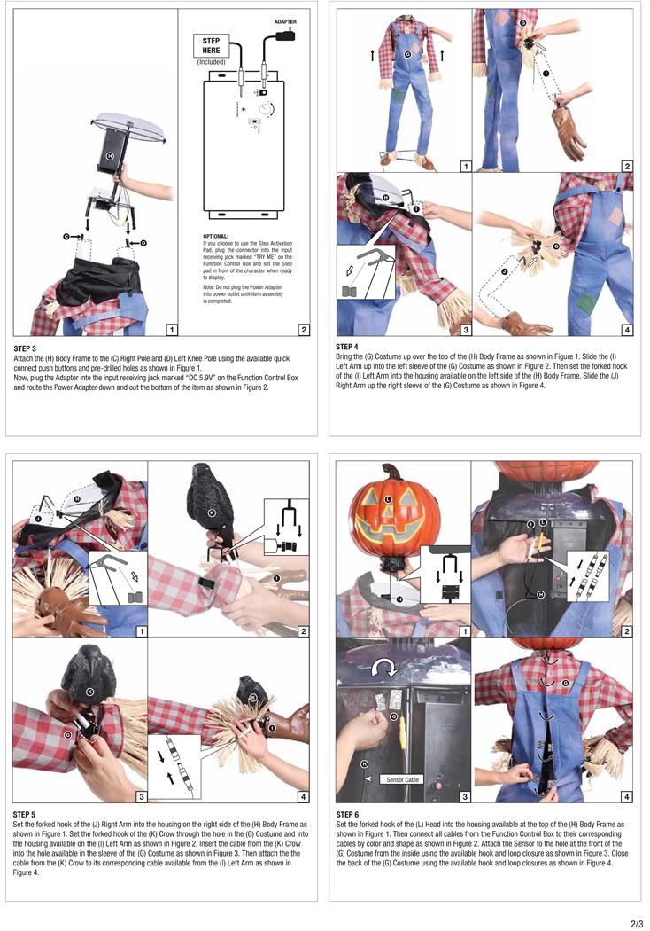 Animated Whimsical Scarecrow
