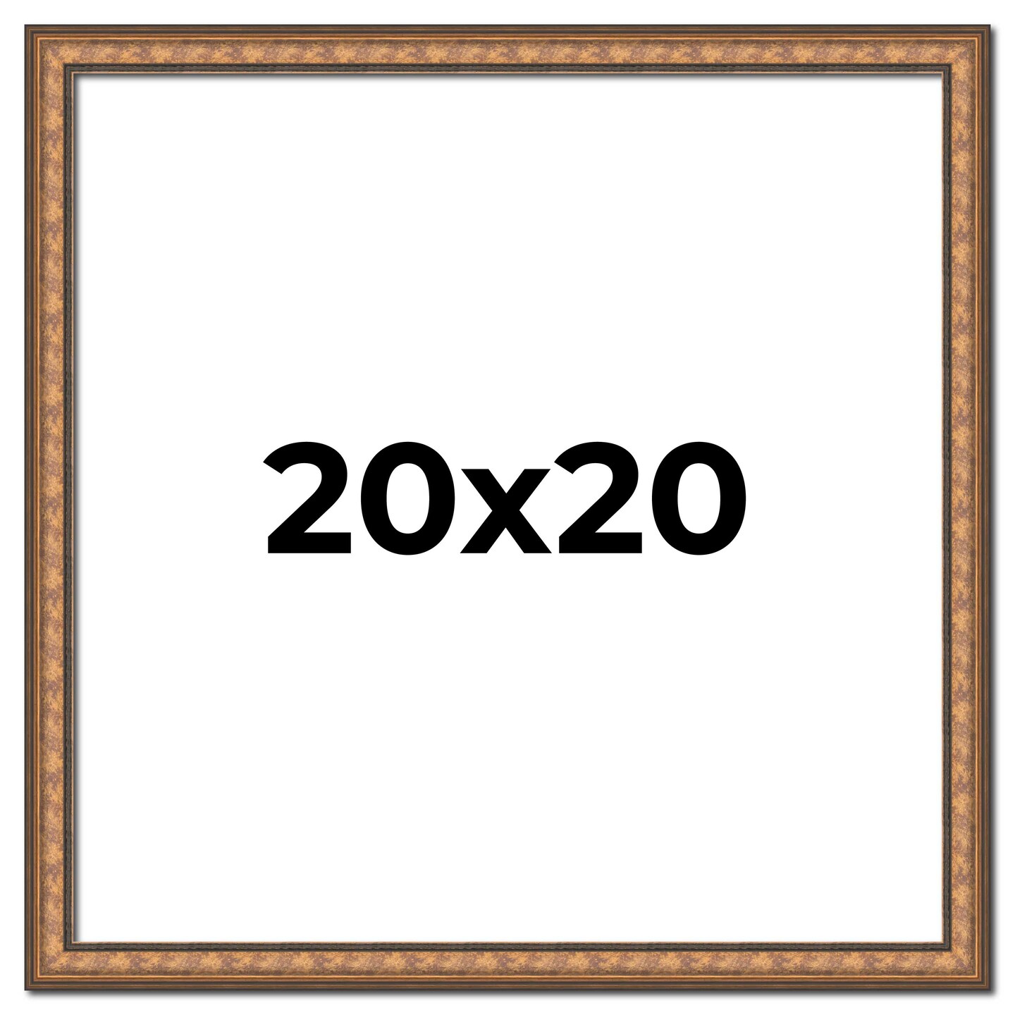 Square Slim Profile Gold Picture Frame - UV Acrylic, Foam Board Backing, Hanging Hardware