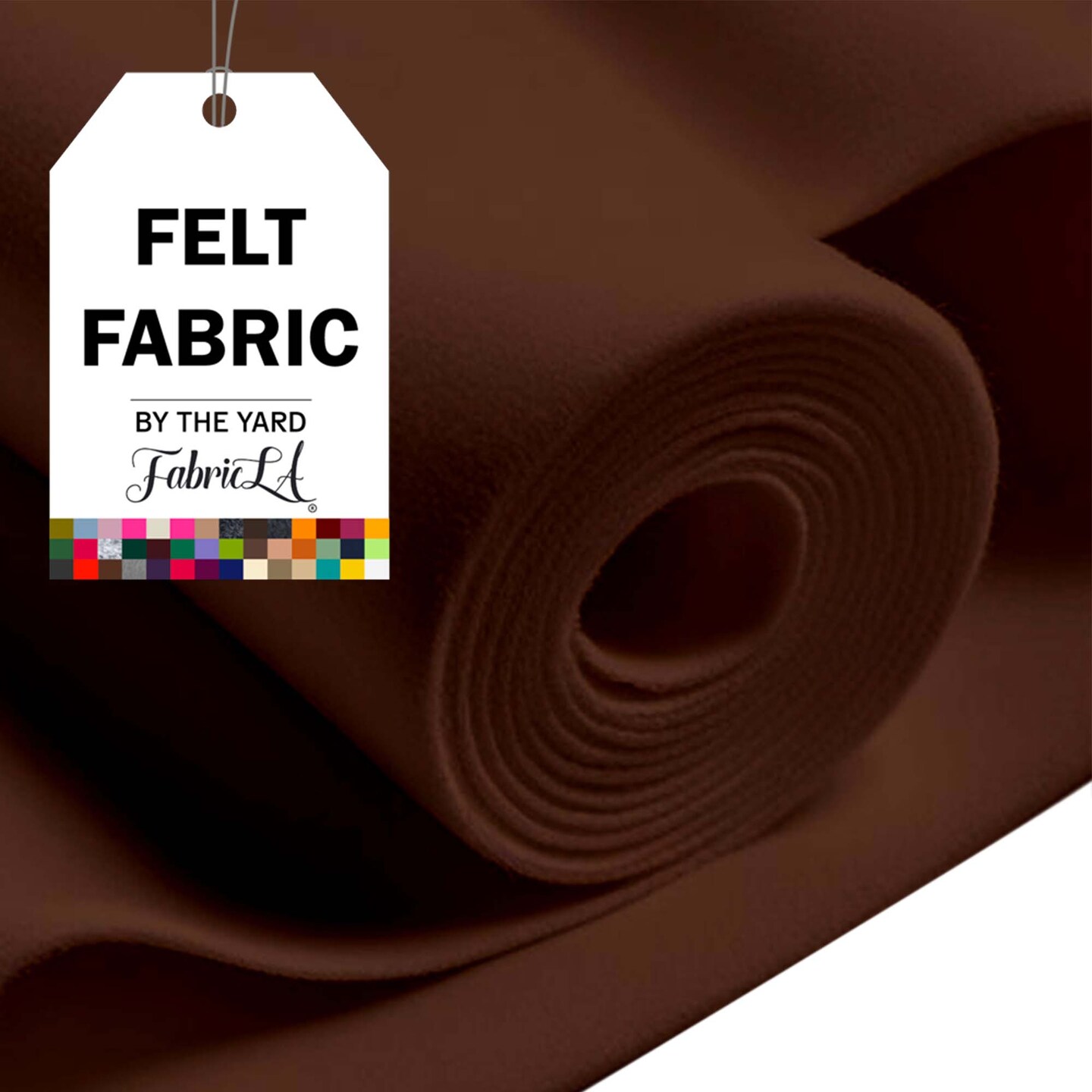 FabricLA Craft Felt Fabric - 72&#x22; Inch Wide &#x26; 1.6mm Thick Non-Stiff Felt Fabric by The Yard - Use This Soft Felt Roll for Crafts - Felt Material Pack - Camel, Half Yards