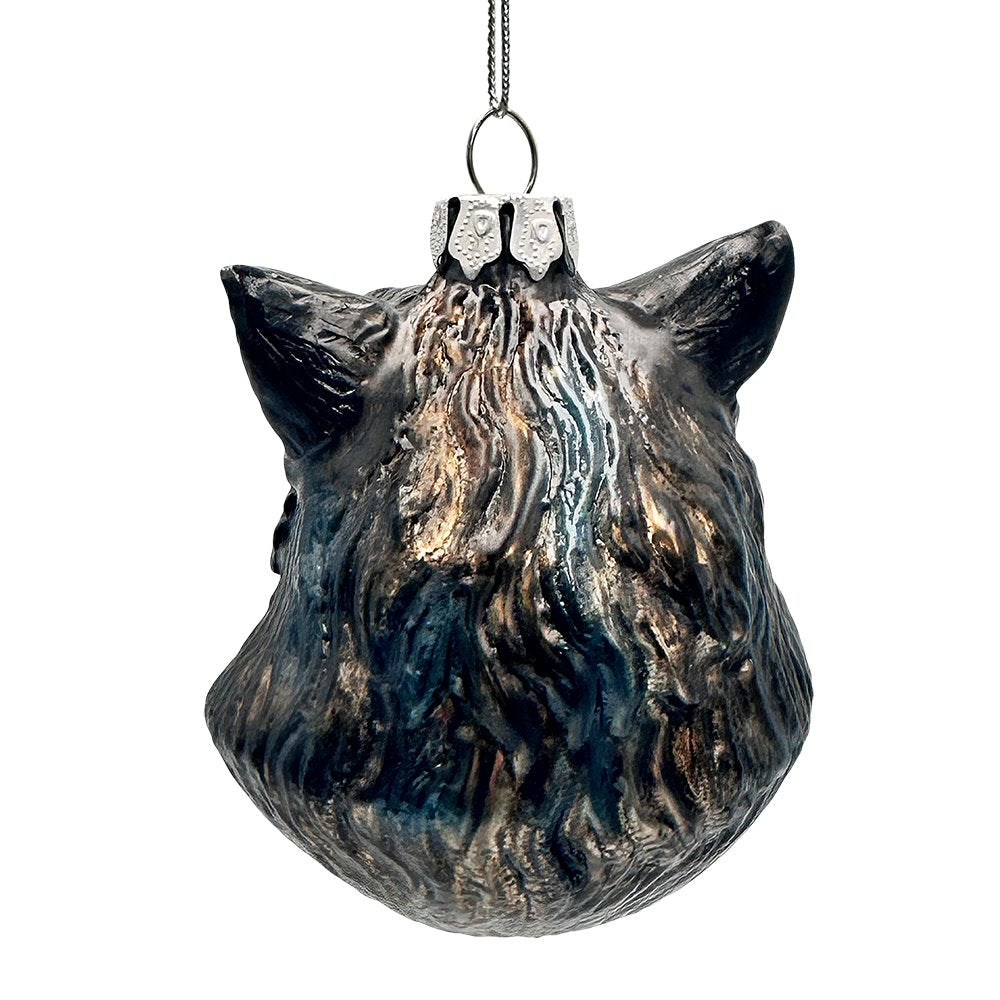Classic Werewolf Horror Theme Glass Ornament, Vintage Halloween Tree Decoration