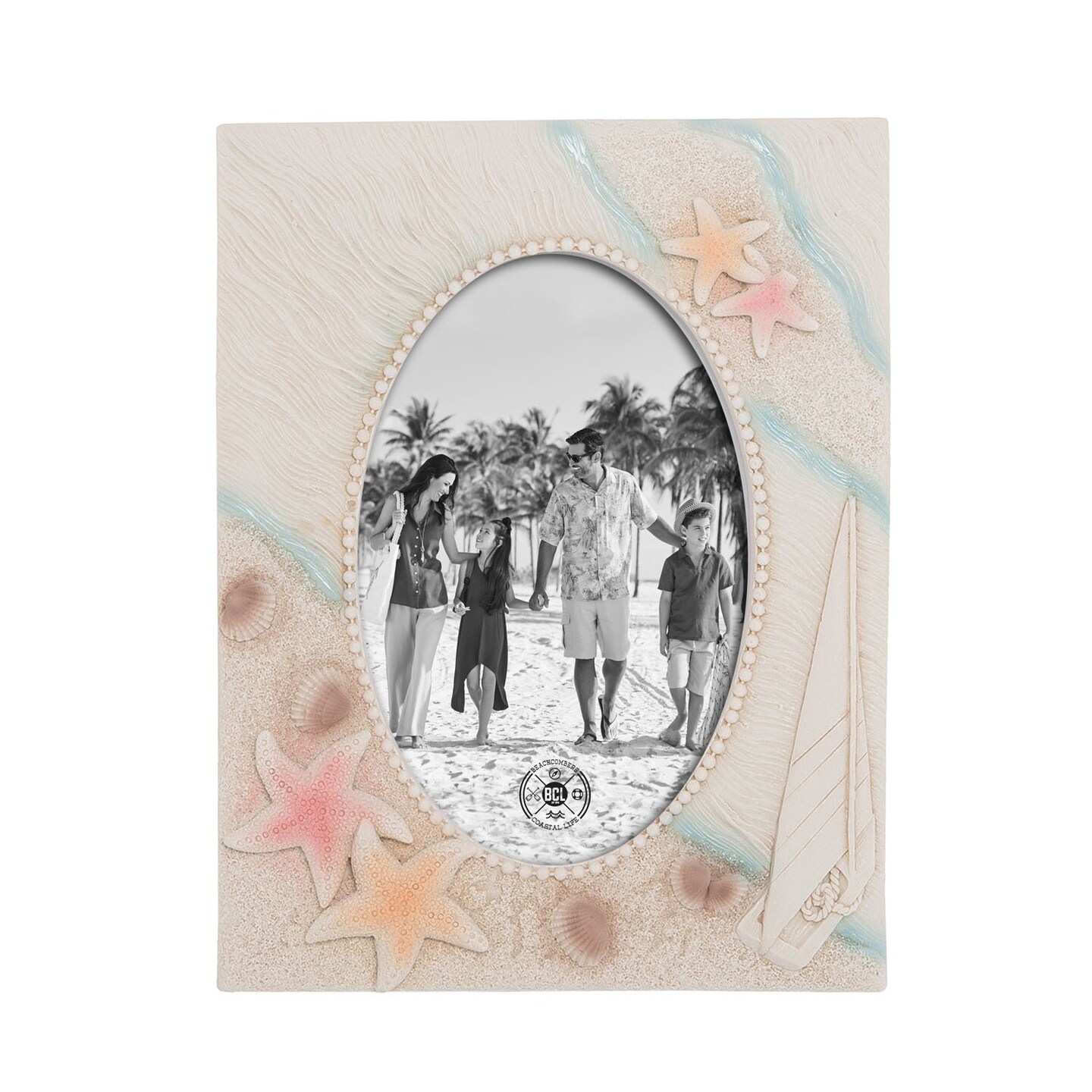 Gigi Beach Picture Frame Resin Home Decor Beach Coastal 6.3 x 0.75 x 8.25