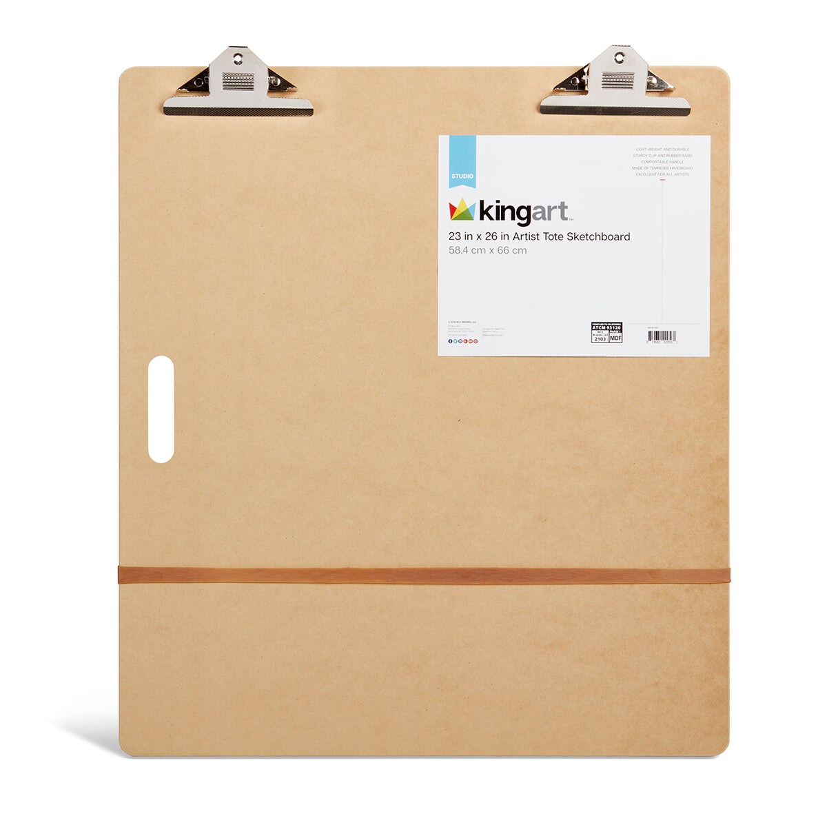 KINGART&#xAE; Artist Sketch Tote Board 23&#x22; x 26&#x22; - Great for Classroom, Studio or Field Use