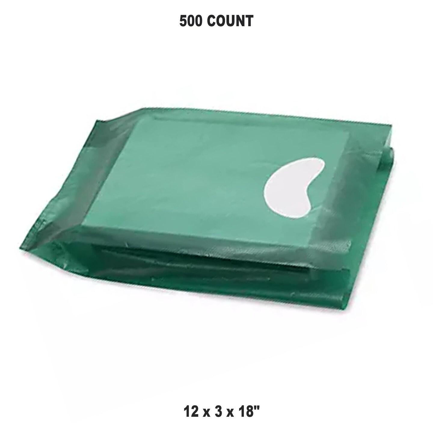 Merchandise Bags 12&#x22; x 3&#x22; x 18&#x22; for Dark Green