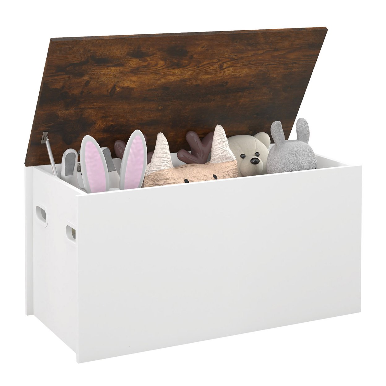 Flip-Top Storage Chest Lift Top Storage Bench Wooden Deck Box Toy Box
