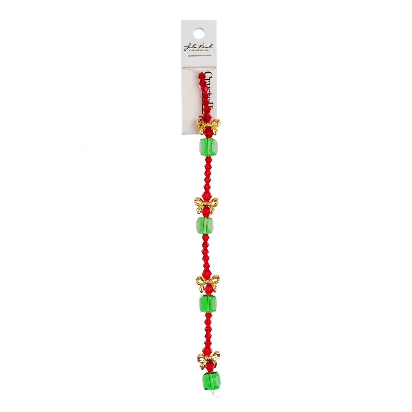 Crystal Lane DIY 7&#x22; Designer Holiday Glass Bead Mix Strand