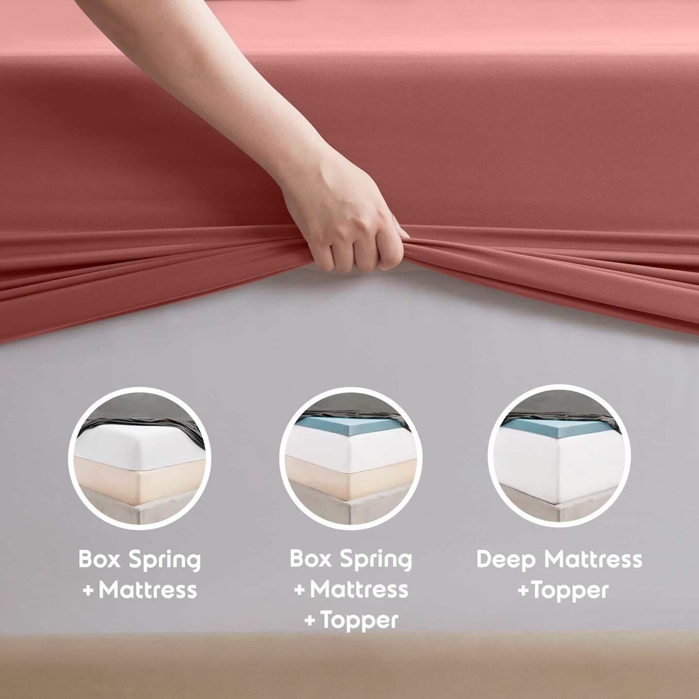Nestl 6 PC Extra Deep Pocket Sheet Set