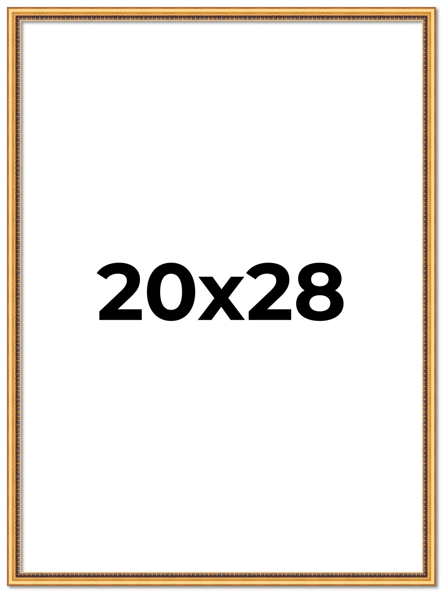 Classic Modern Gold Picture Frame - UV Acrylic, Foam Board Backing, Hanging Hardware