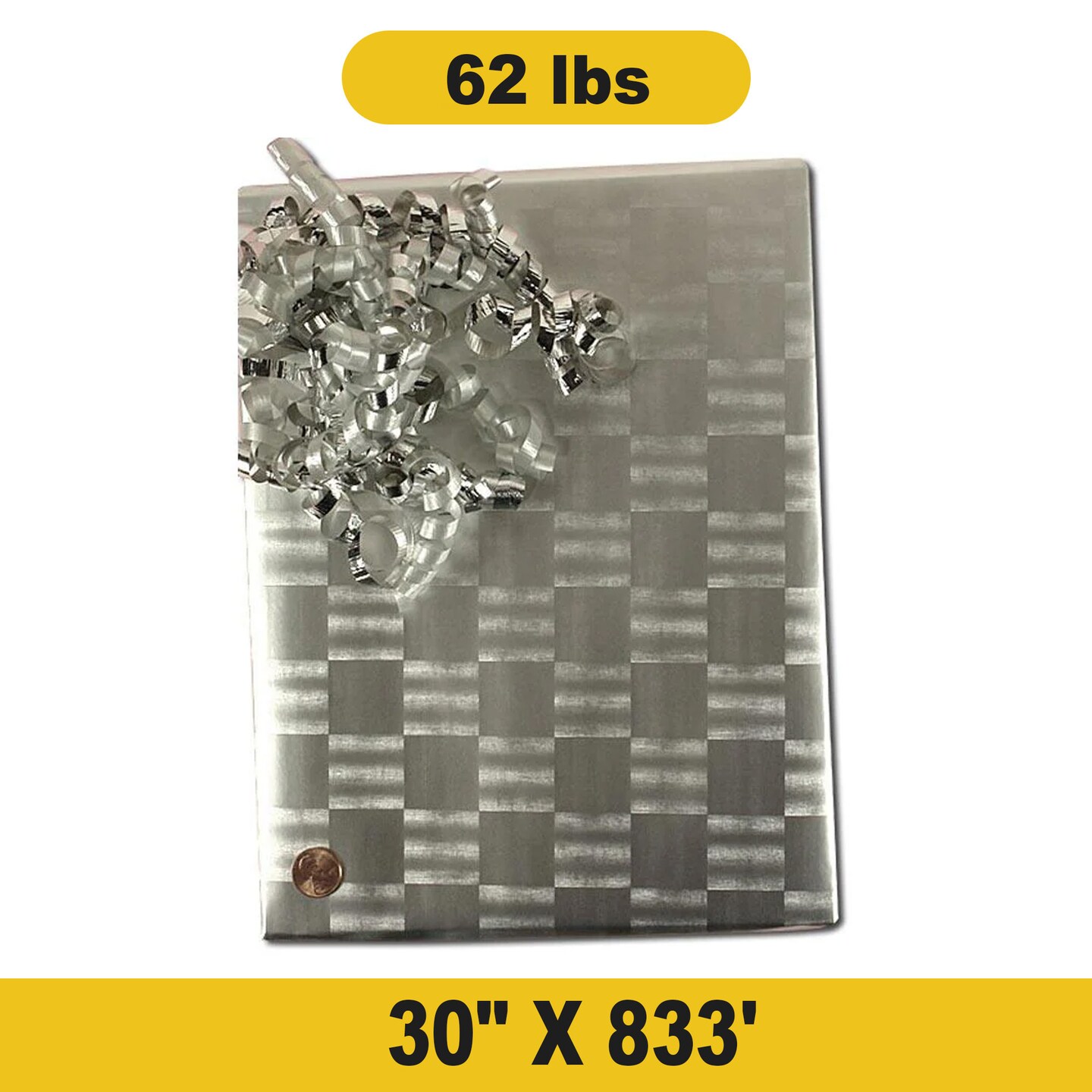 Metallic Foil Wrapping Paper Roll 30&#x27;&#x27; &#xD7; 833&#x27;