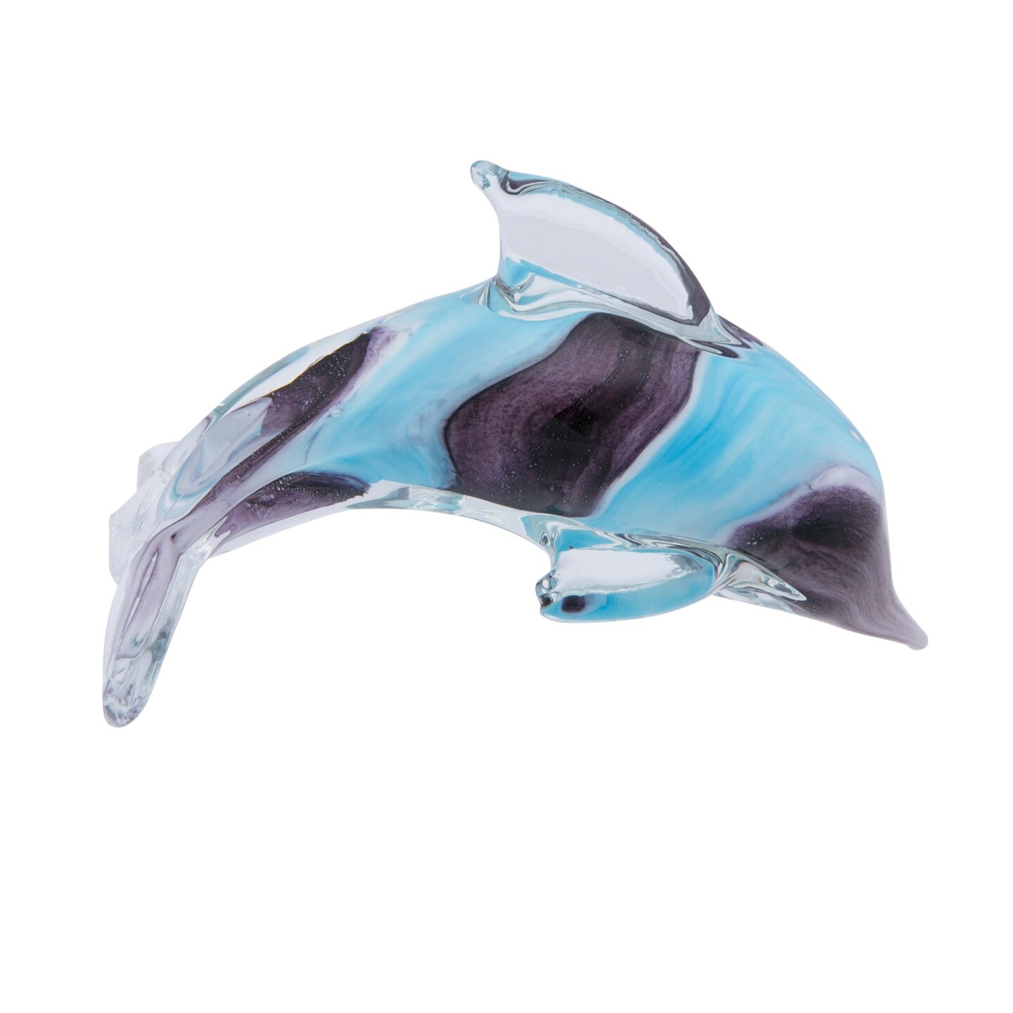 Purple/Blue Dolphin Glass Art