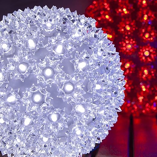Perfect Holiday Clear Starlight Sphere 50 LED Christmas Lights