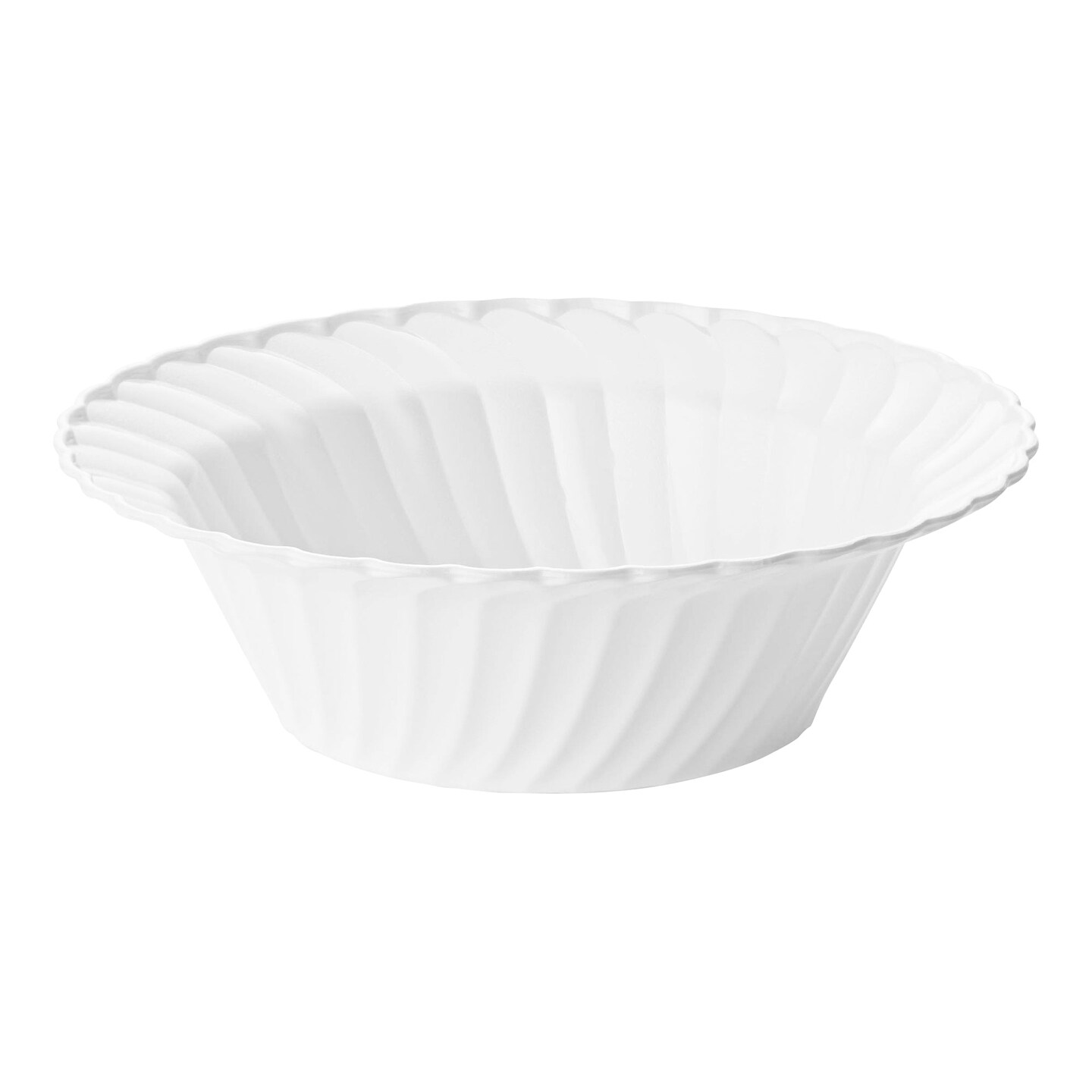 White Flair Plastic Dessert Bowls - 5 oz. (180 Bowls)
