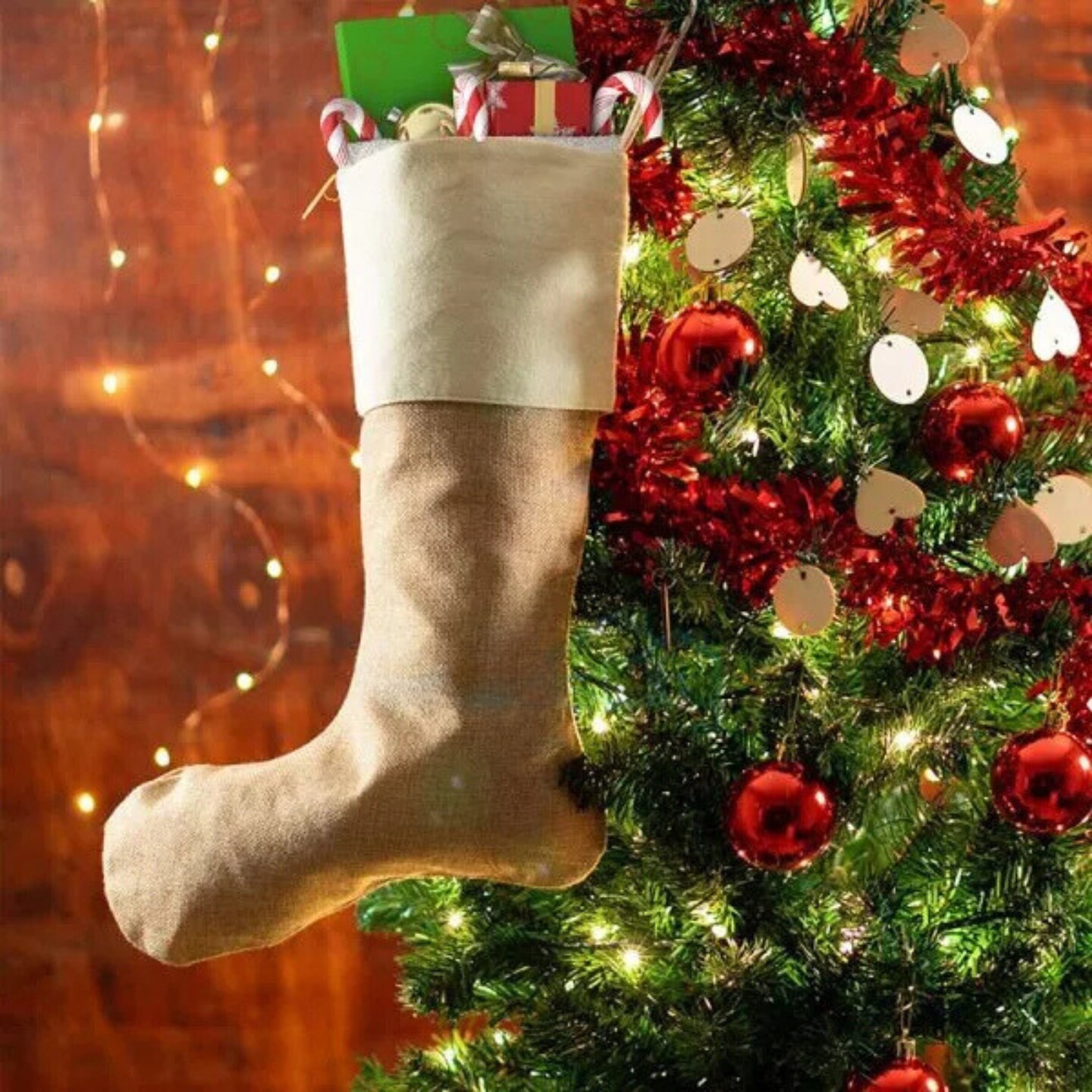 Kitcheniva Christmas Hanging Stockings DIY Home Decor 6 Pcs