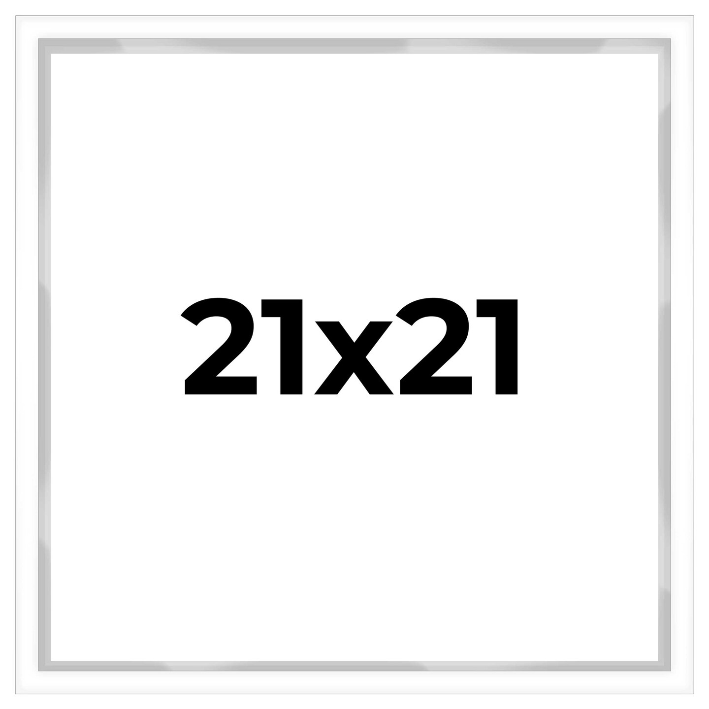 Square Shadow Box 3/4" Depth White Picture Frame - UV Acrylic, Backing, Hanging Hardware