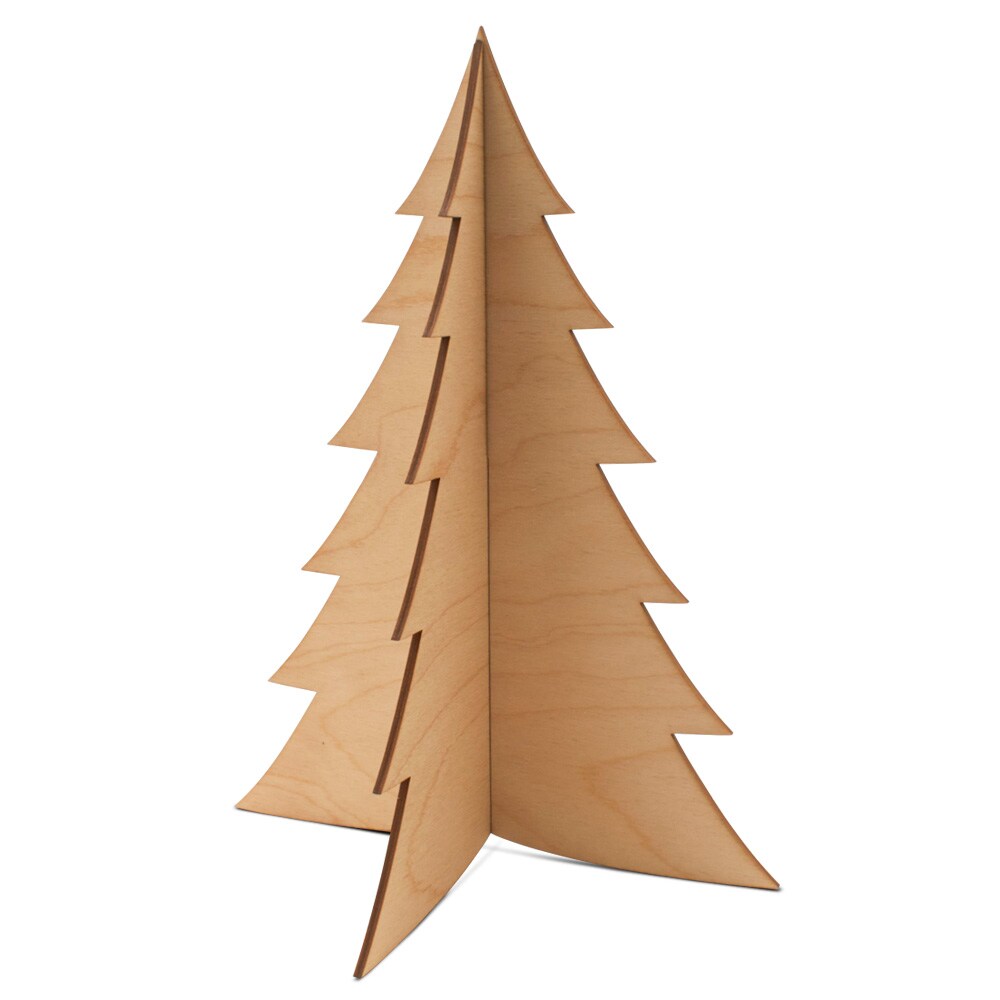 2-Pcs Slotted Wooden Christmas Tree, From 6" - 18" | Woodpeckers