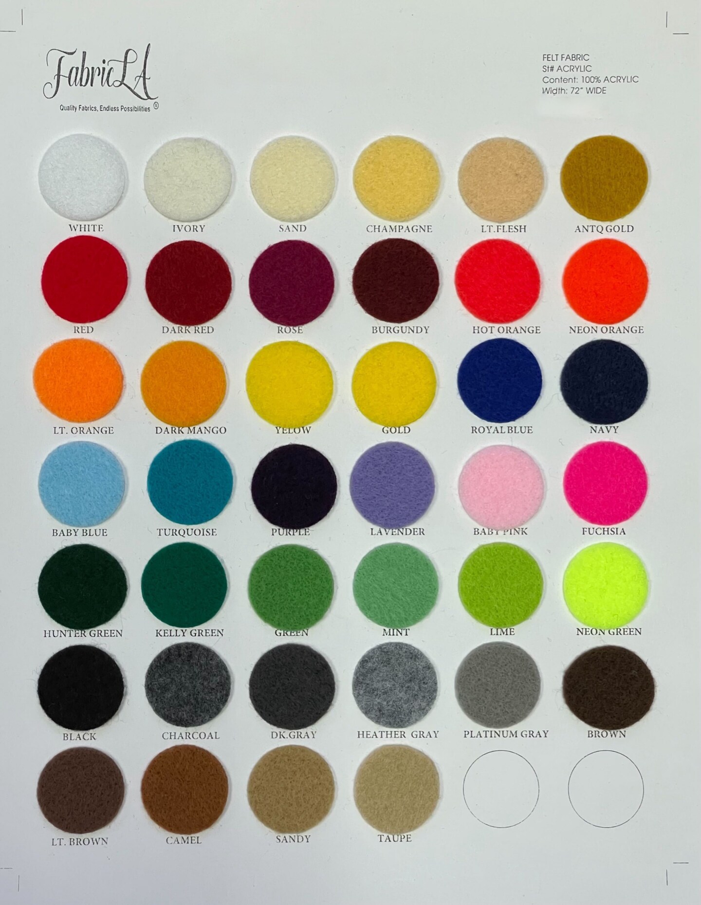 FabricLA Craft Felt Fabric - 36&#x22; X 36&#x22; Inch Wide &#x26; 1.6mm Thick 1 Square Yard Felt Fabric - Use This Soft Felt for Crafts- Hunter Green A40