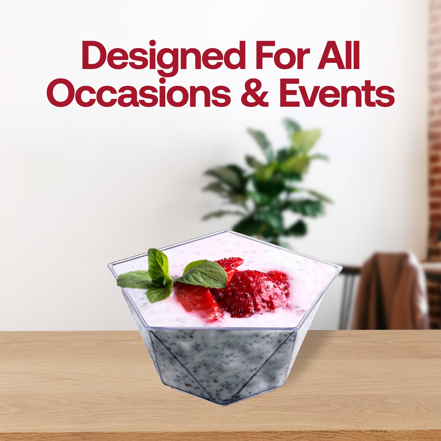 Clear Star Pentagon Disposable Plastic Dessert Cups - 3.5 oz. (288 Cups)