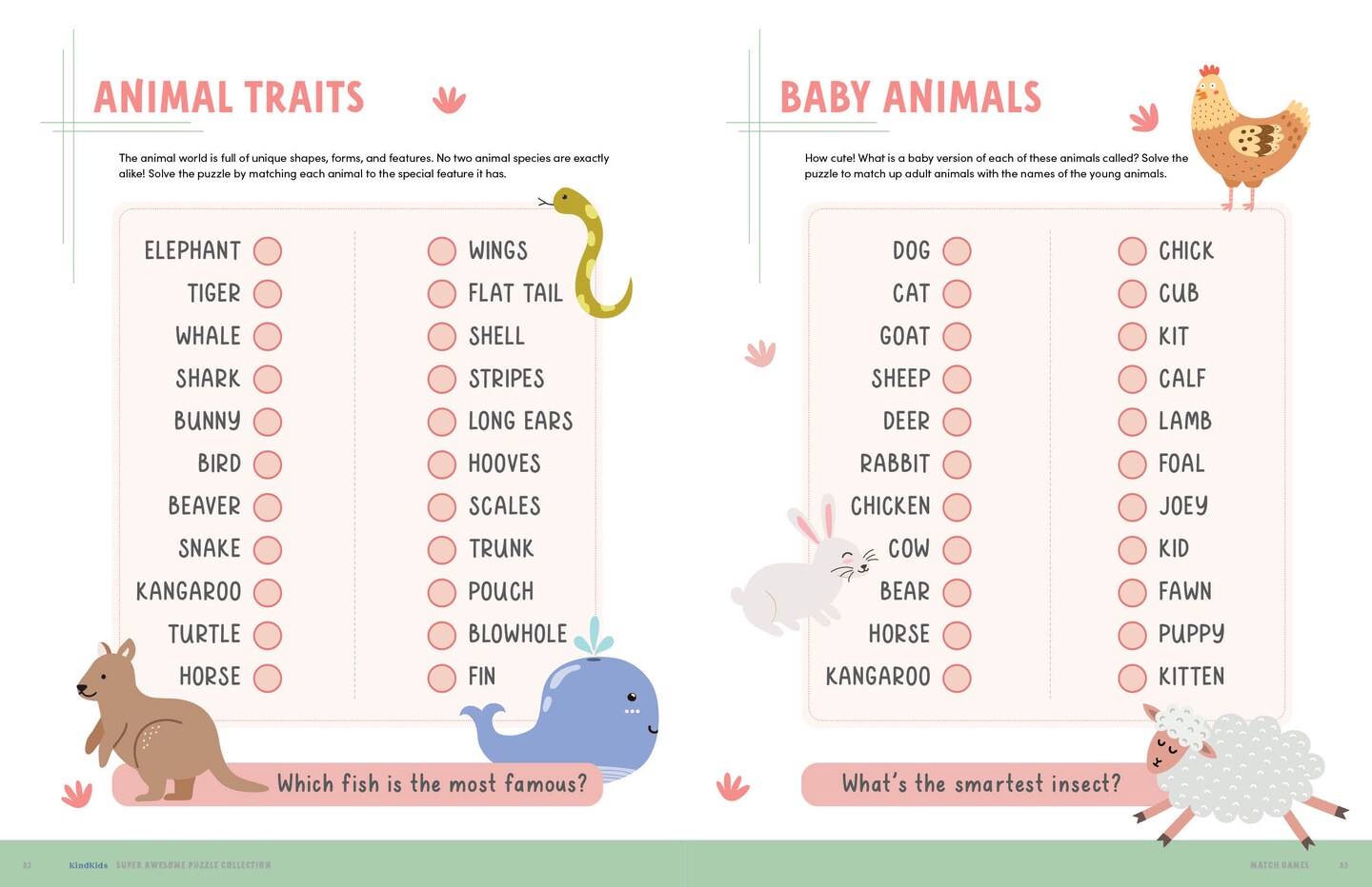 KindKids Super Awesome Puzzle Collection: Over 100 Activities including Crosswords, Word Searches, Match Games, and Word Scrambles