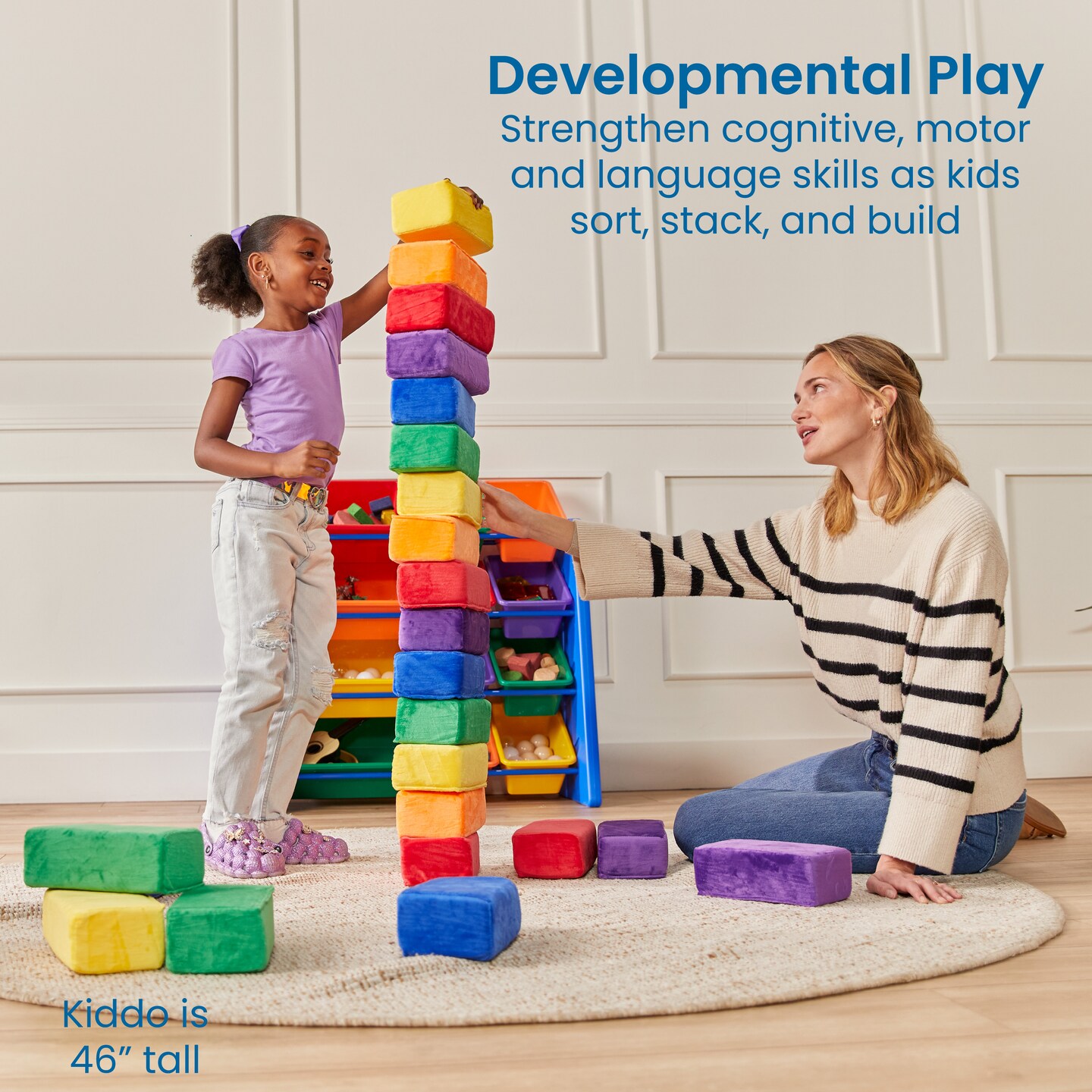 Stack-A-Brick, Foam Blocks, 24-Piece