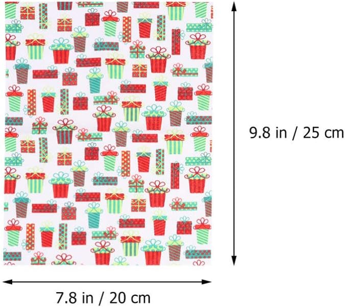 10Pcs Christmas Cotton Fabric Squares Quilting Fabric Patchwork Precut Fabric Scraps for DIY Quilting for Xmas Sewing Crafting(7.8x9.8inch)