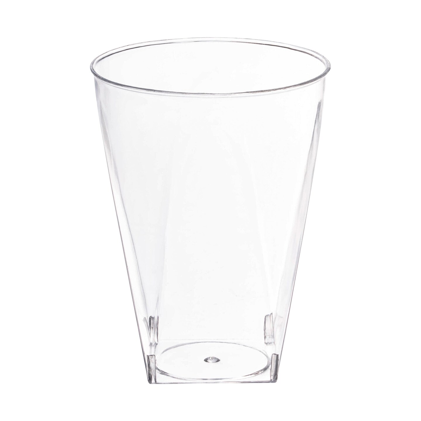 Clear Square Bottom Disposable Plastic Cups - 10 oz. (500 Cups)
