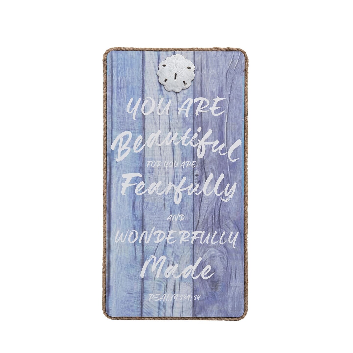 Wonderfully Made Wall Plaque Wall Hanging Decor Decoration Hanging Composite Sign Home Decor With Sayings 10.4 x 0.78 x 19.4 Inches.