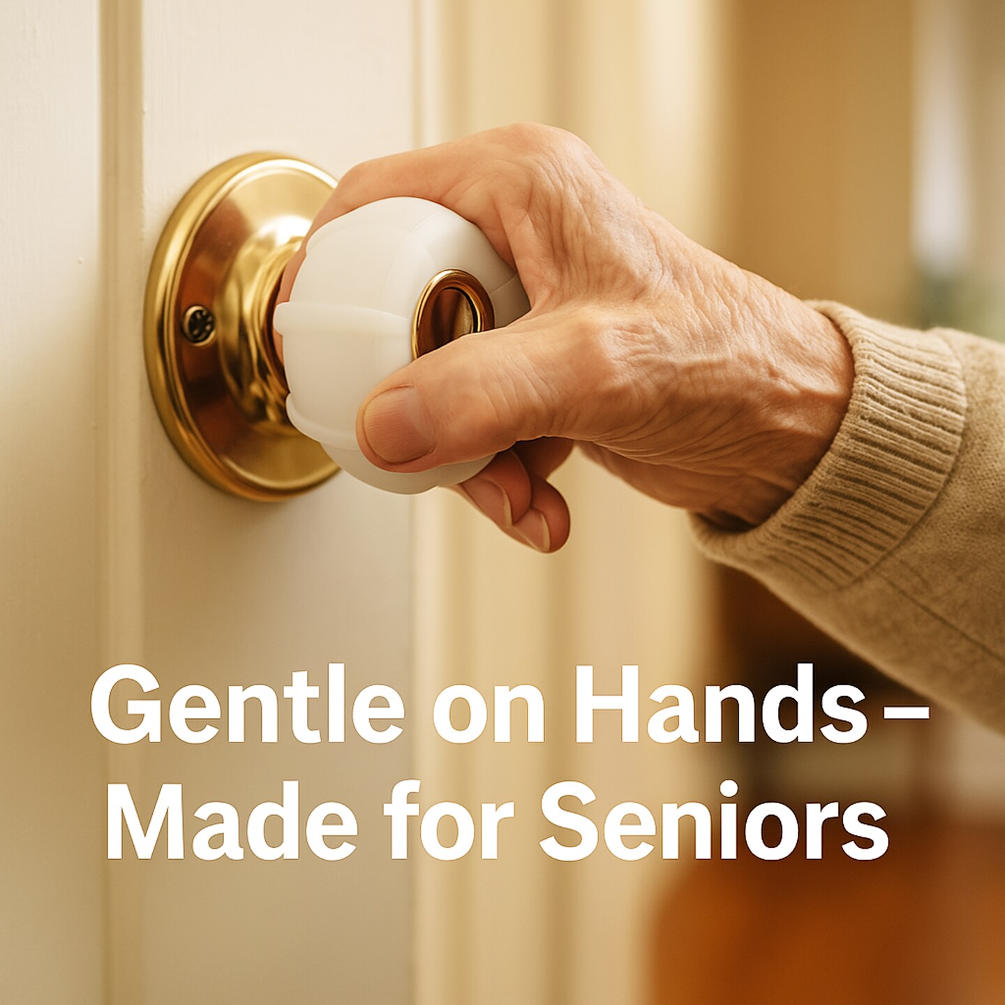 Enjoy Cover | 4 Pack Universal Design Door Knob Cover Grips, Non-Slip, Arthritis and Senior Living Aids