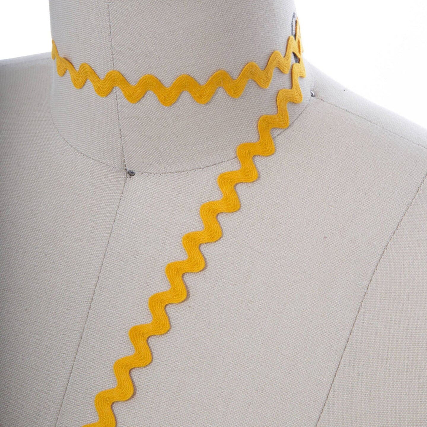 2 Yards Bright Yellow Ric Rac Zig Zag Trim – 8mm Ribbon for Sewing, Edging, Crafts & Home Decor