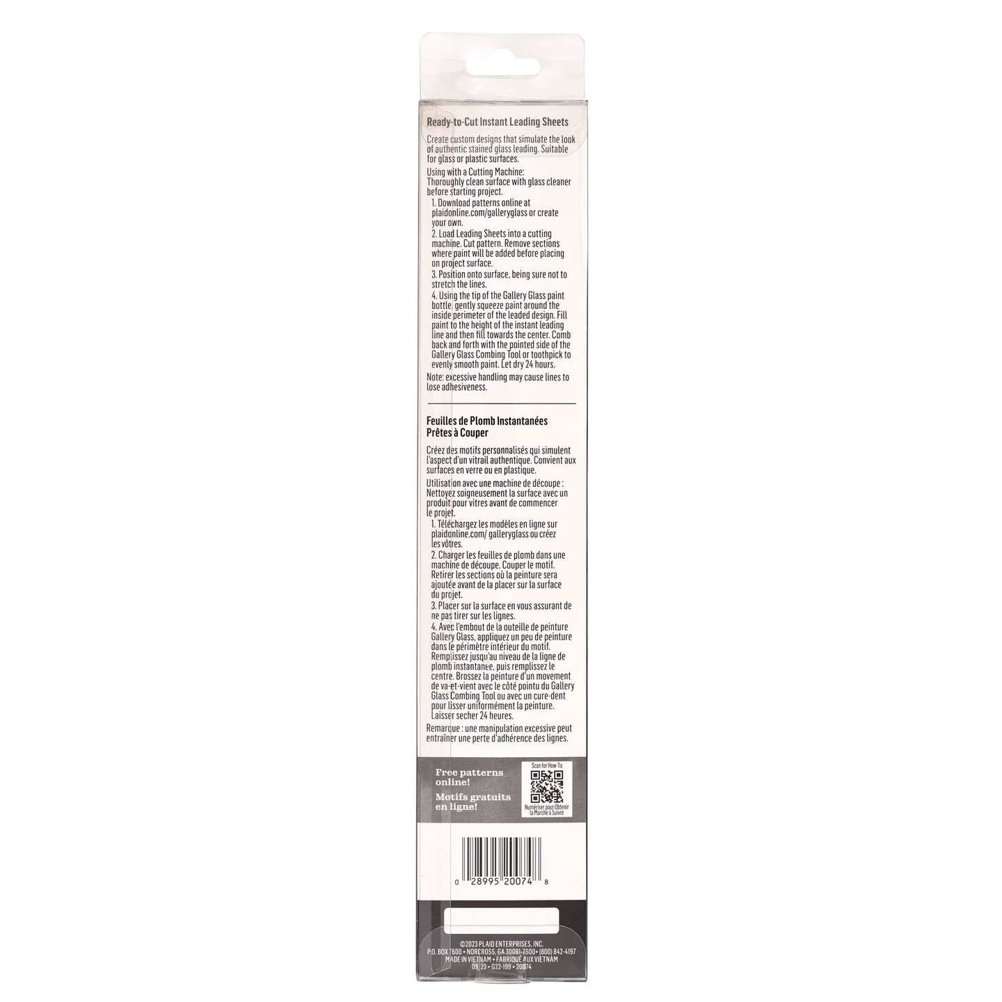 Gallery Glass Ready-To-Cut Instant Leading Sheets 12 in x 12 in - 20074