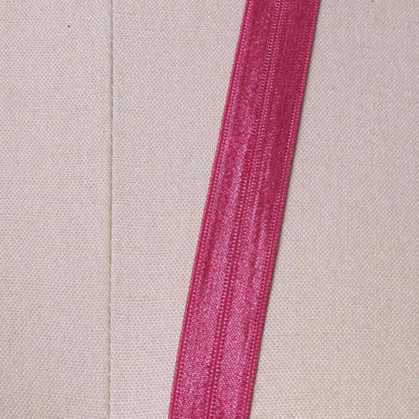 5/8&#x22; Magenta Fold Over Elastic Trim Soft Stretch Sewing Ribbon 3 Yards