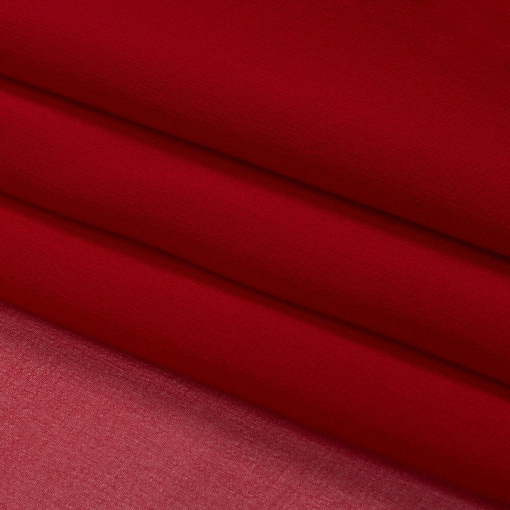 1 Yard Premium Silk Chiffon Solid Tango Red Fabric Lightweight 44 Inch Width