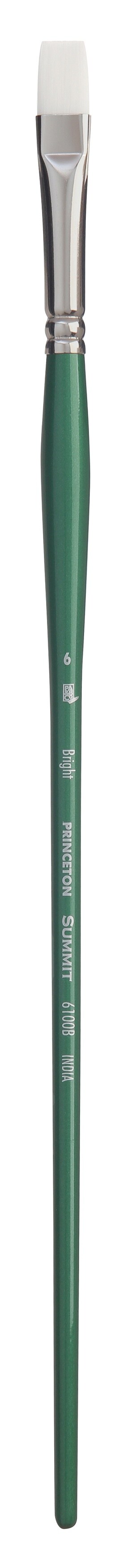 Princeton Series 6100 Summit White Synthetic Brush-Long Handle Bright Size 6