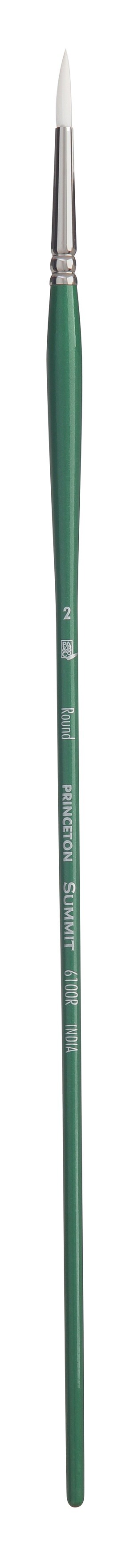 Princeton Series 6100 Summit White Synthetic Brush-Long Handle Round Size 2