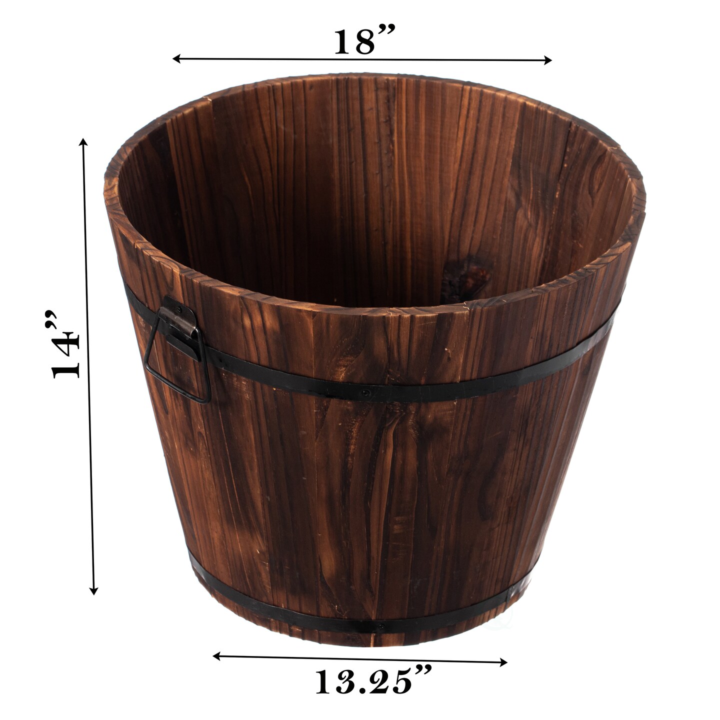 Wooden Whiskey Barrel Planters