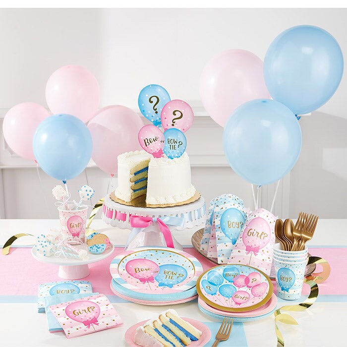 6 pc Bulk Gender Reveal Balloons Centerpieces