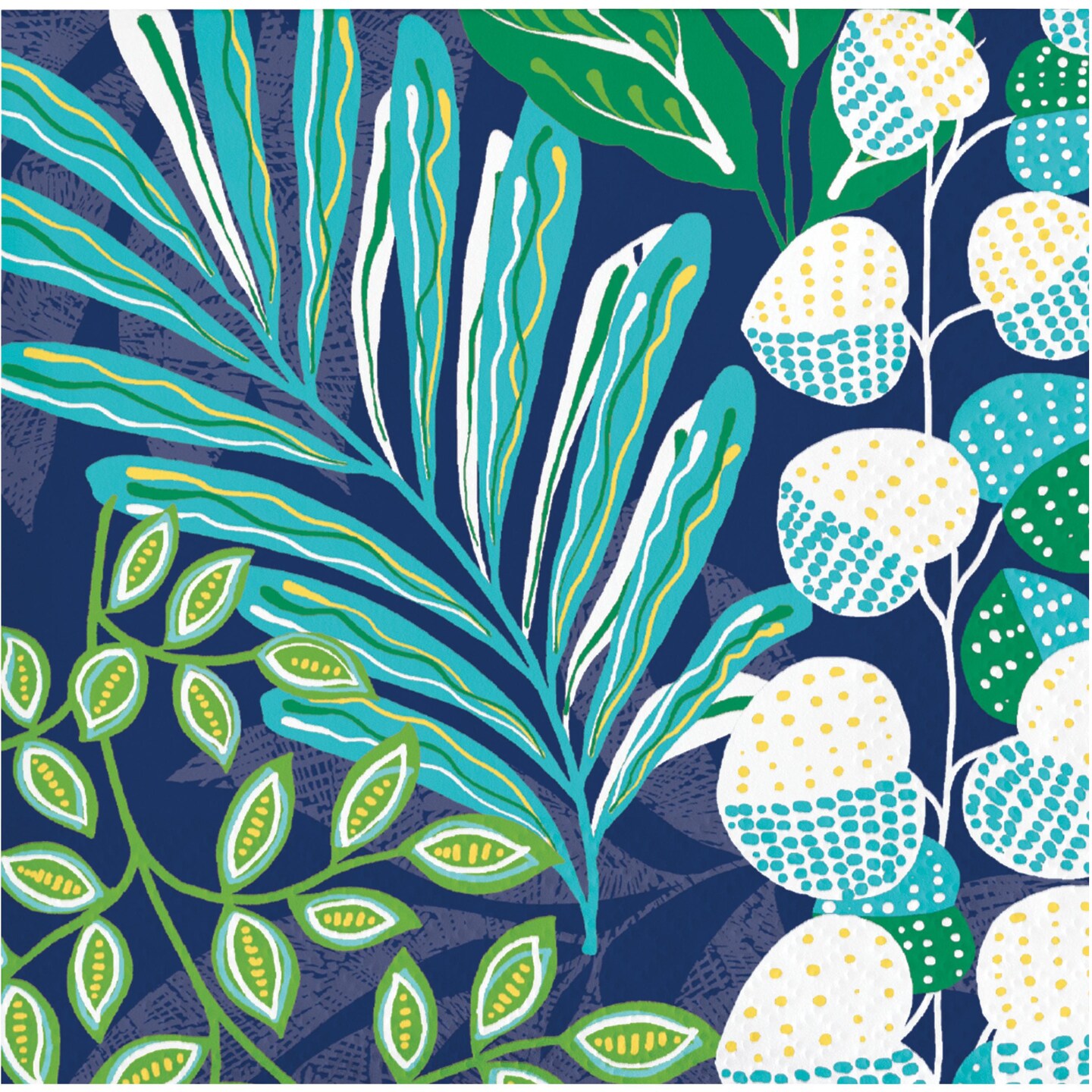 288 pc Bulk Peaceful Palms 24 pc Bulk 2ply Beverage Napkin