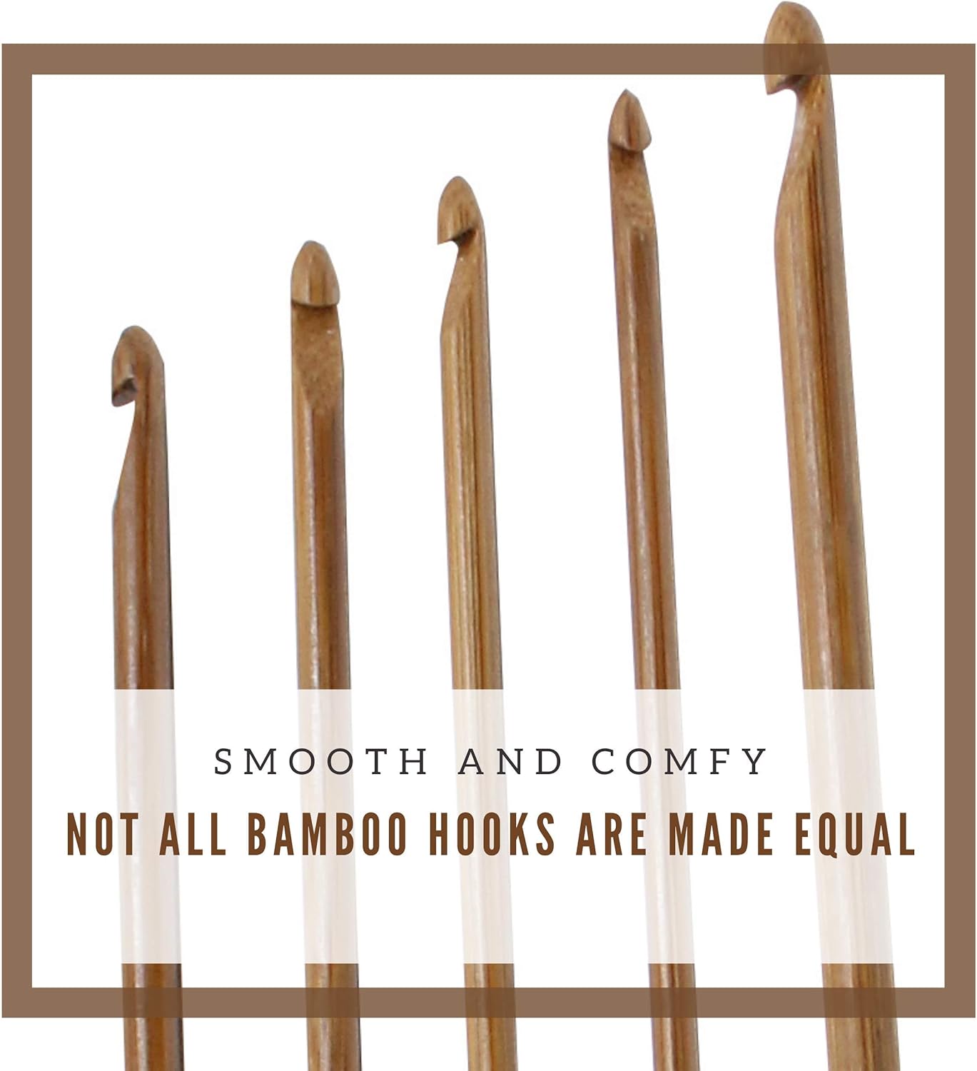 10-inch (25cm) Double Ended Tunisian Afghan Crochet Hooks Set - 6 US Sizes: A/2mm, B/2.5mm, C/2.75mm, D/3.25mm, E/3.5mm, F/3.75mm - Long Tunisian Crochet Hooks