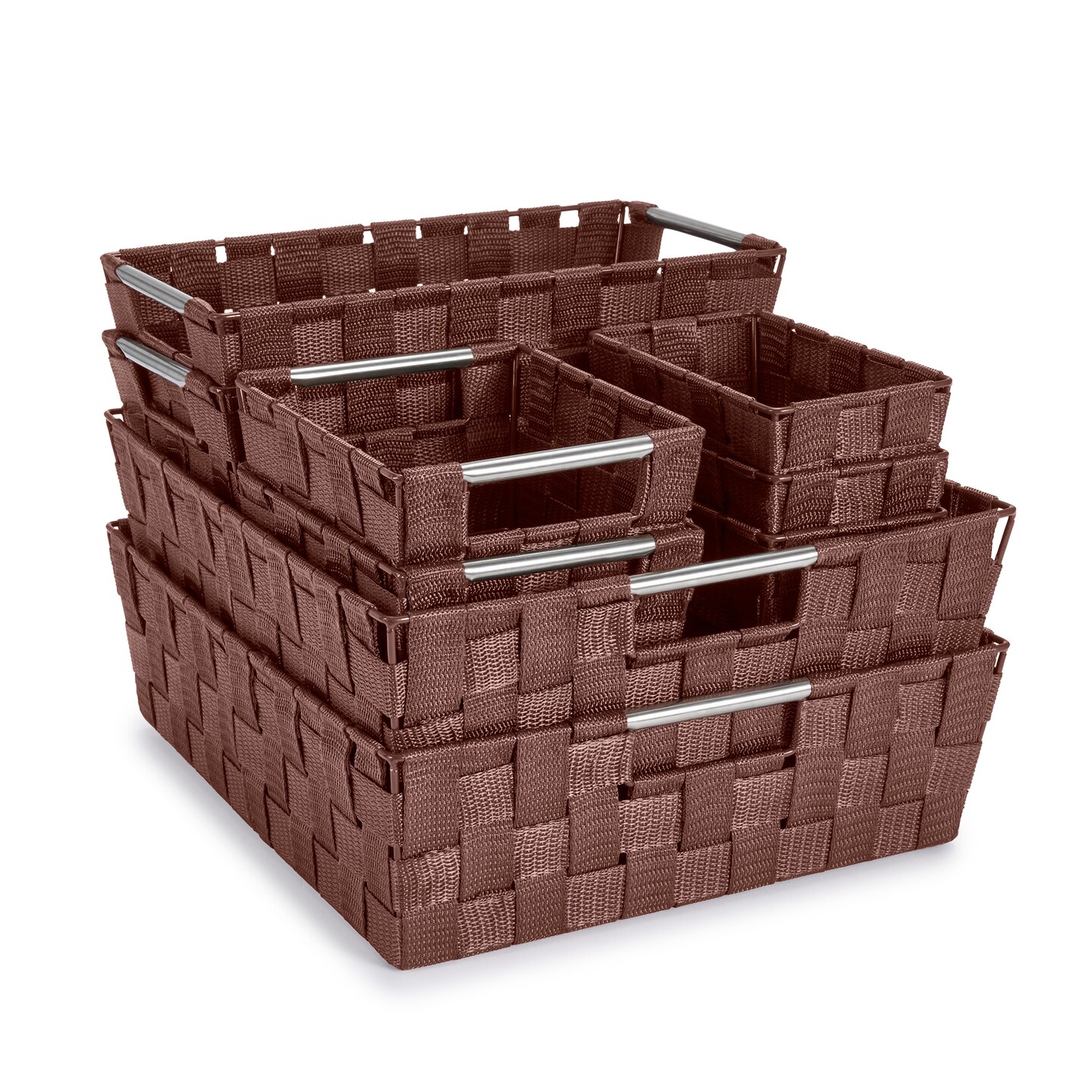 Sorbus 9 Piece Variety Size Hand-Woven Storage Baskets - for Home & Closet Organization