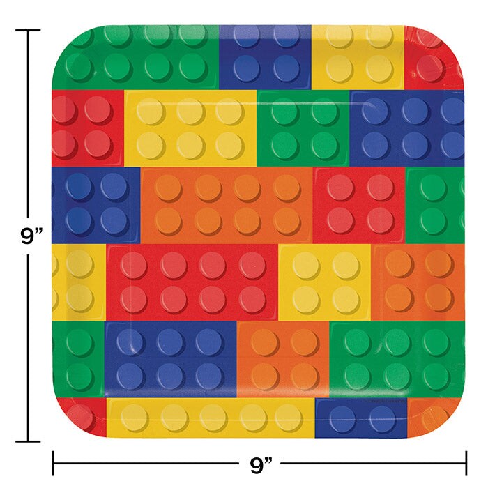 96 pc Bulk Block Party Dinner Plates