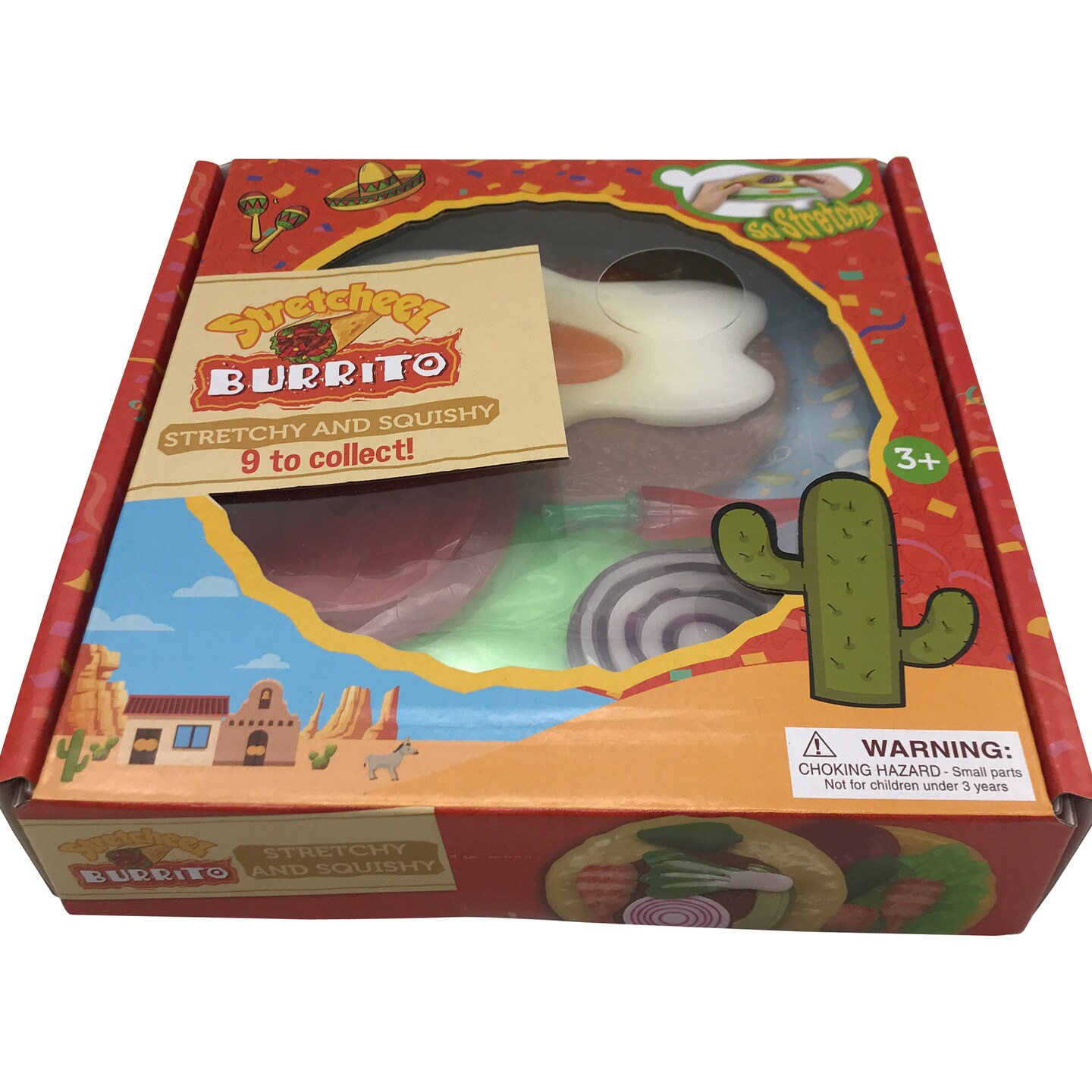 Stretcheez: Burrito - Surprise Assorted Styles &#x26; Toppings, Assemble Stretchy &#x26; Squishy Toy Food, Mix &#x26; Match Ingredients, Kitchen Roleplay, Kids 3+