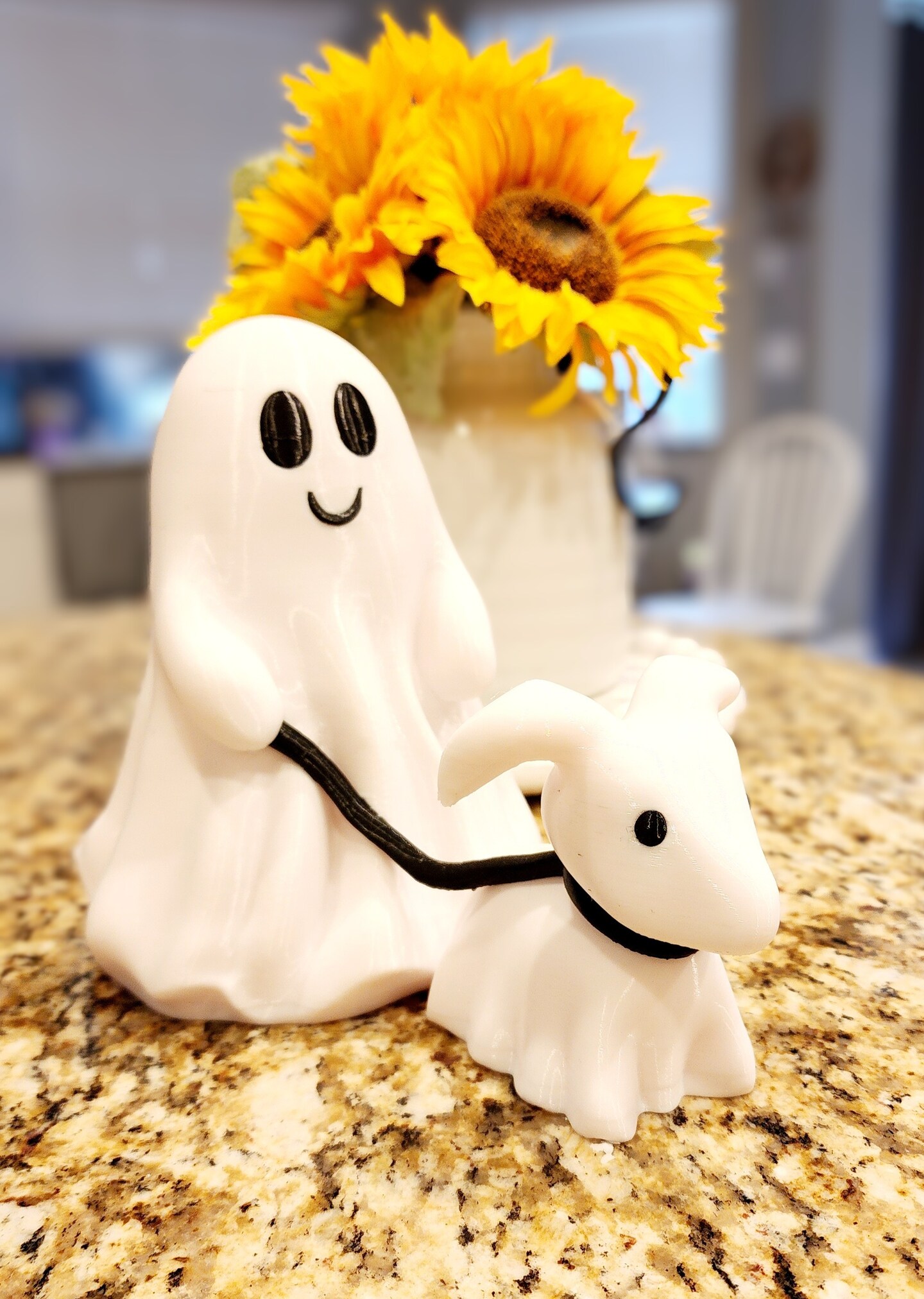 Ghost Walking Gh Dog, 3D Printed Ghosts, Halloween Ghosts