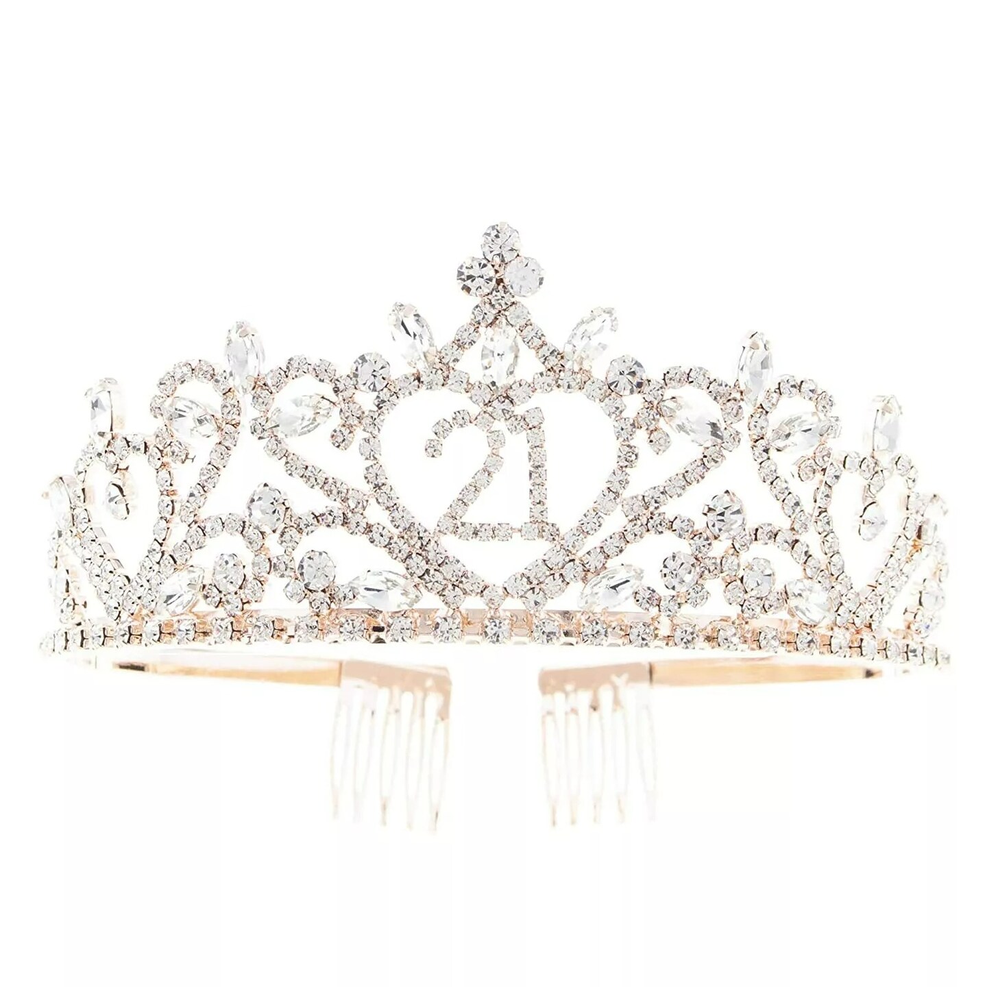 Ella Celebration 21 Tiara 21st Birthday Party, Party Accessories - Rose Gold