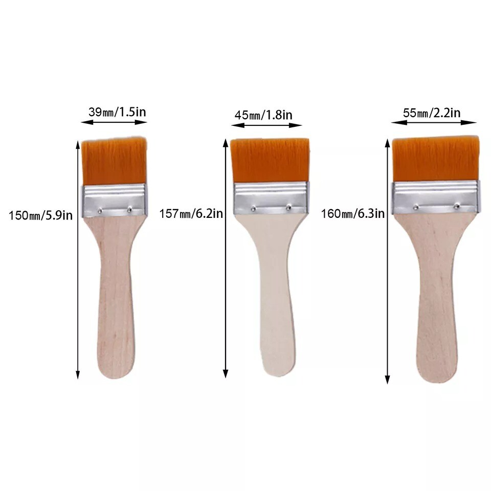 6pcs Chalk Milk Paint and Wax Brush Set for Stencil Brushes Home Furniture Paint