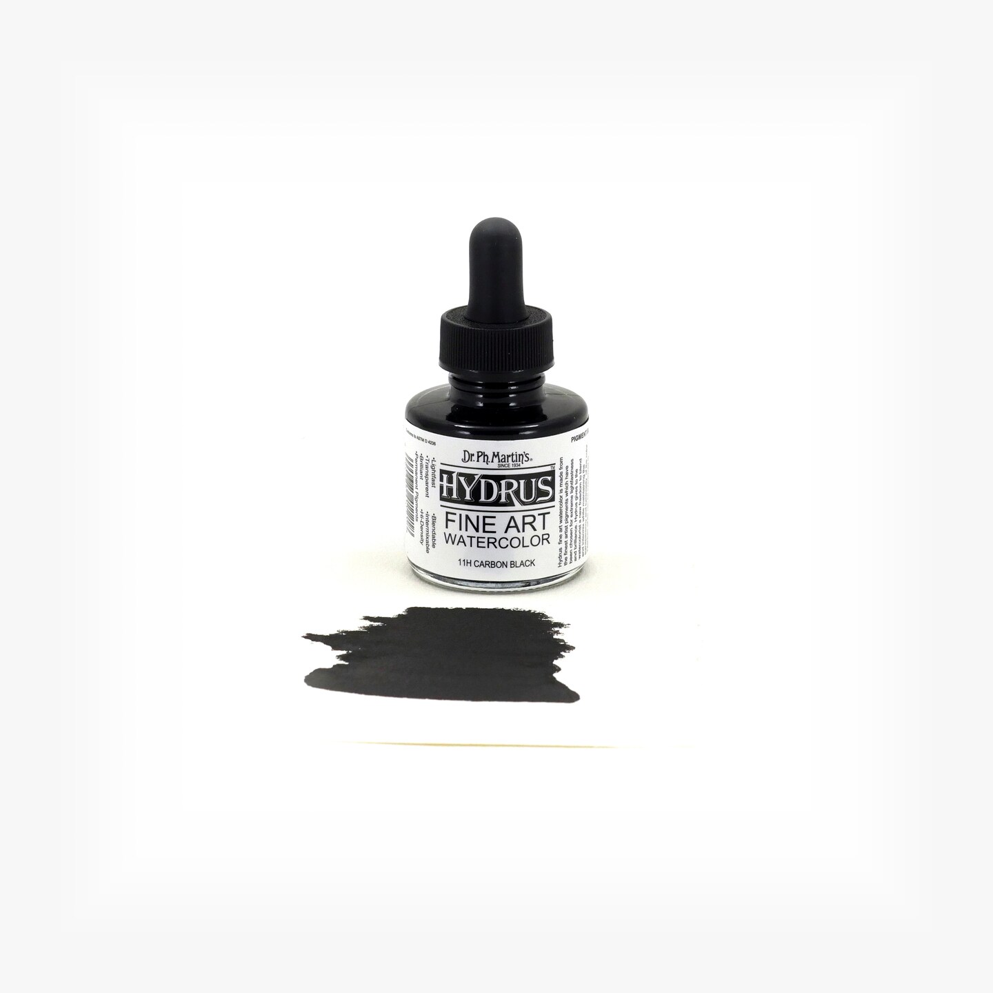 Dr. Ph. Martin&#x27;s Hydrus Fine Art Watercolor, 1.0 oz, Carbon Black (11H)
