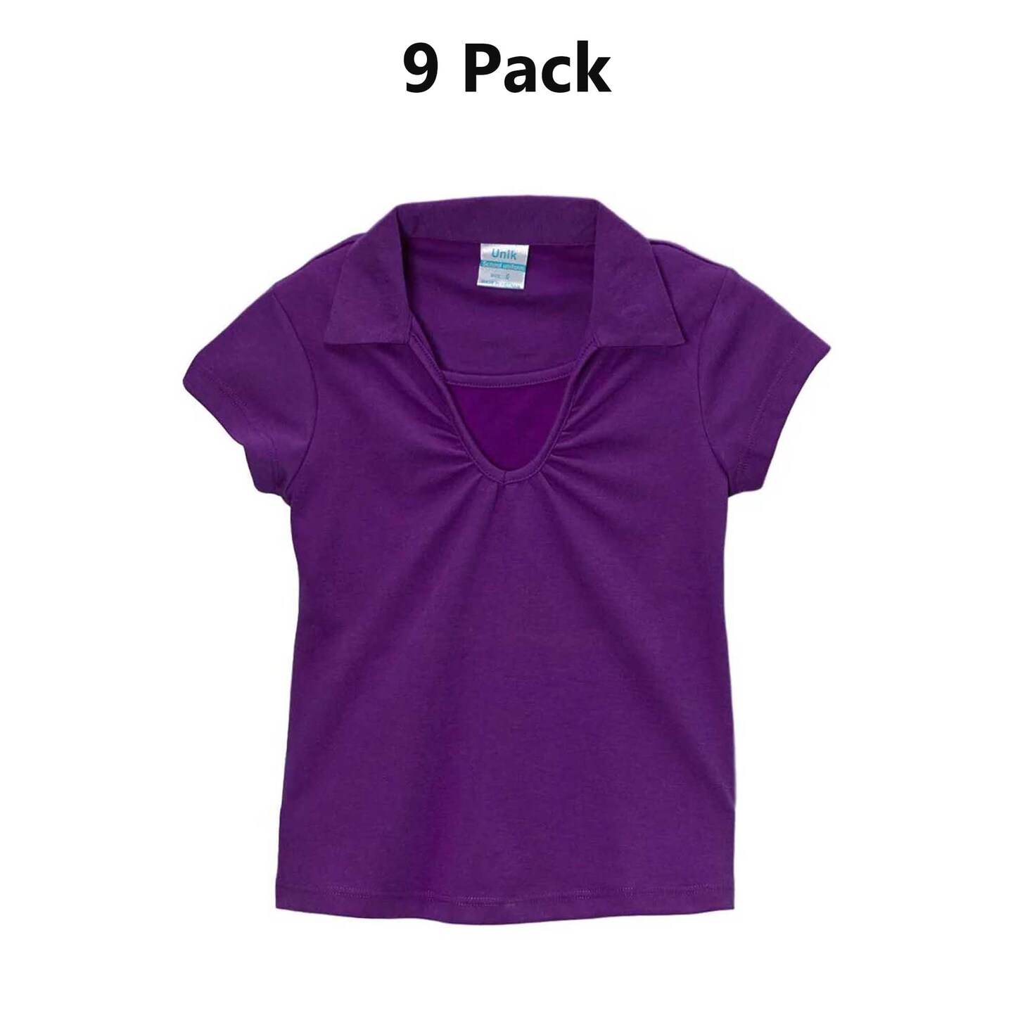 Girl&#x27;s Uniform V Neck Collar Shirt