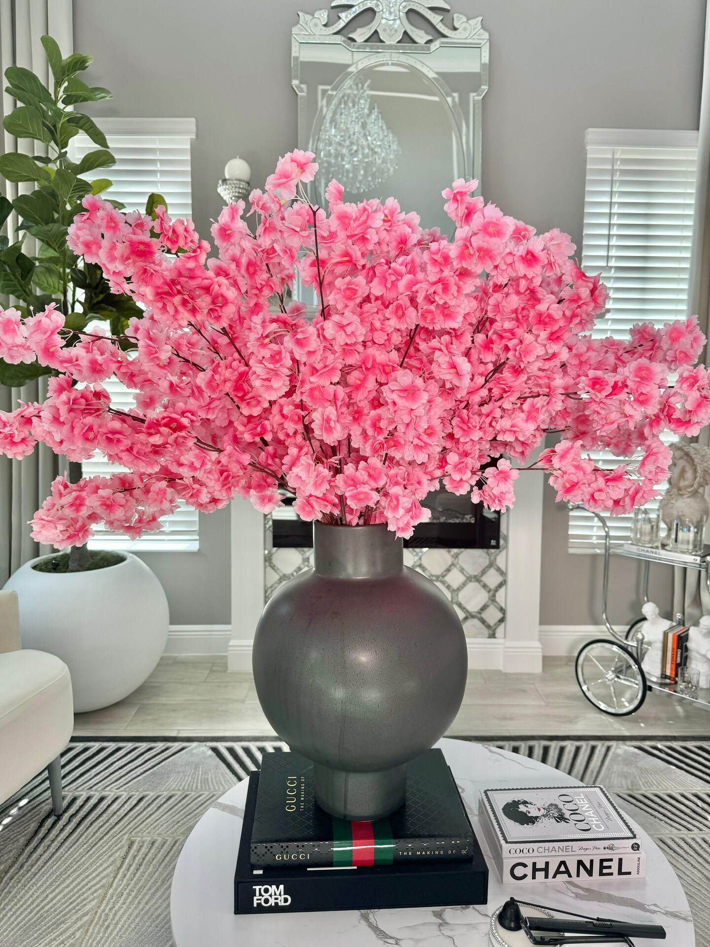 Mila Pink Silk Cherry Blossom Branches Set of 3 36'' Wedding, Party, Event, Japan's National Flower