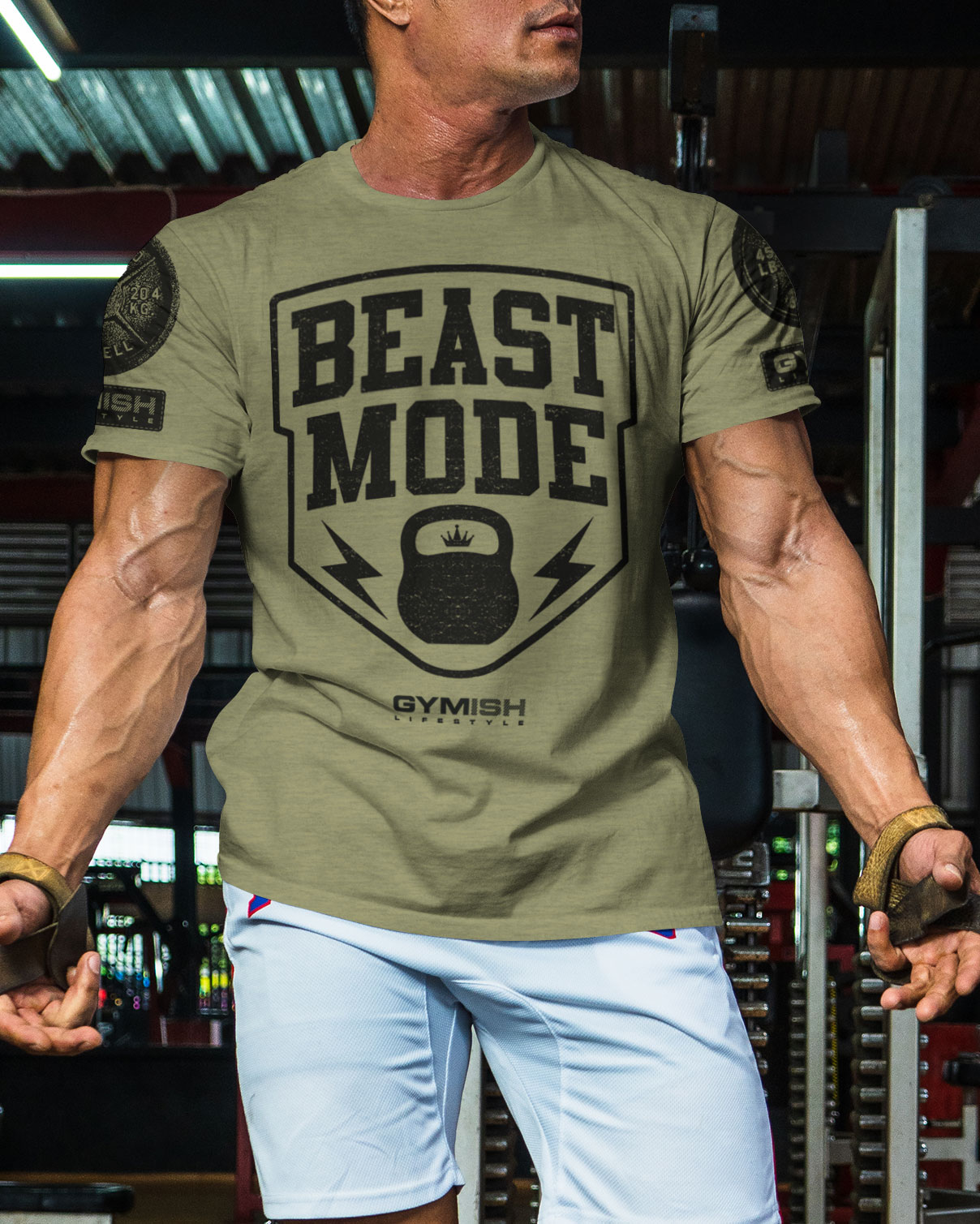 007. Beast Mode Funny Motivational Workout Gym T-Shirt for Men - image21