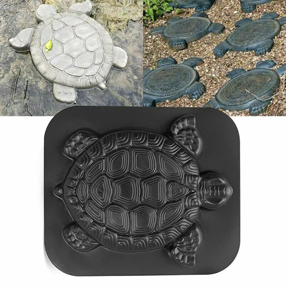 Turtle Stepping Stone Mold Concrete Cement Mould Garden Path Lawn Paver Mold