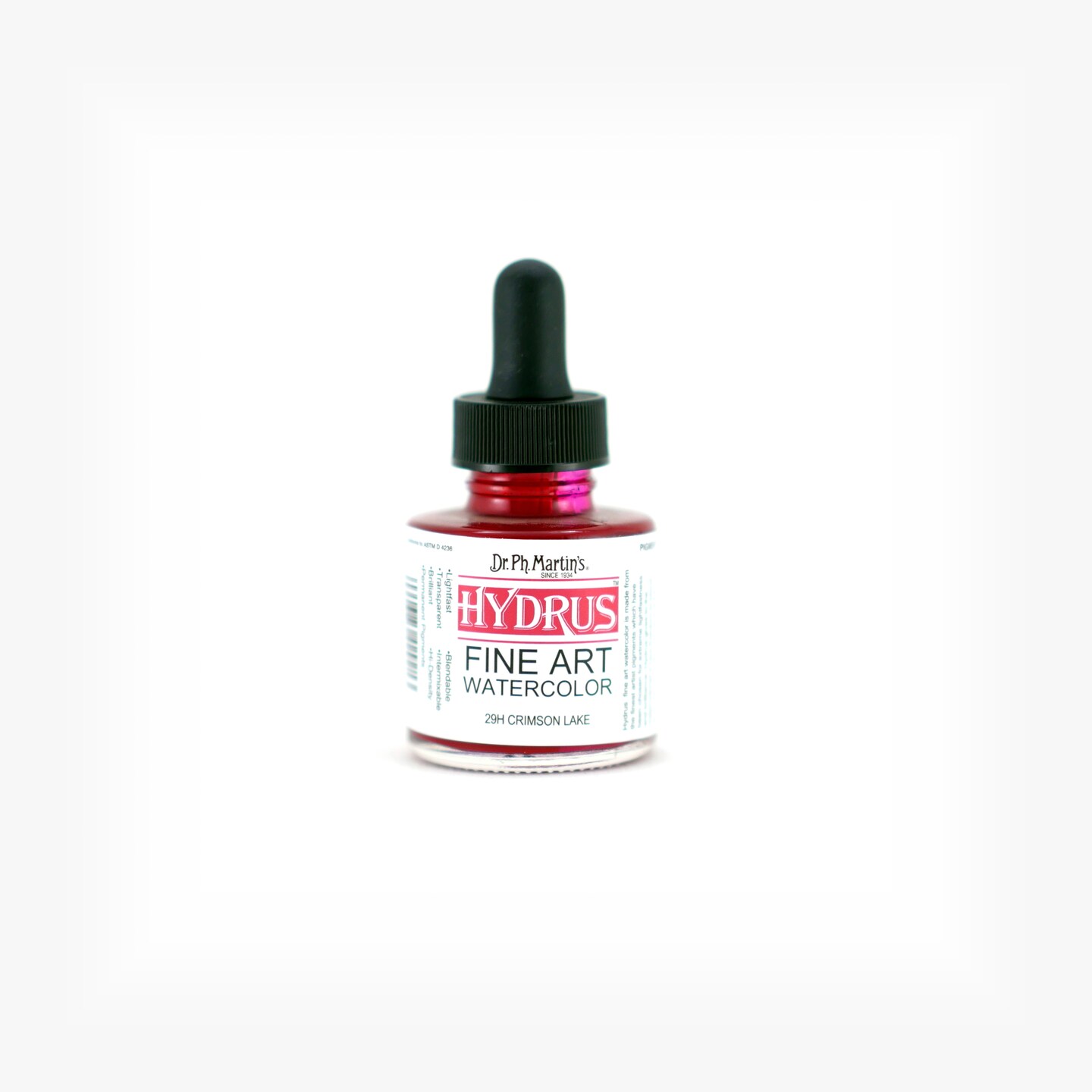 Dr. Ph. Martin's® Hydrus Fine Art Watercolor, 1.0 US fl oz, Crimson Lake (29H)