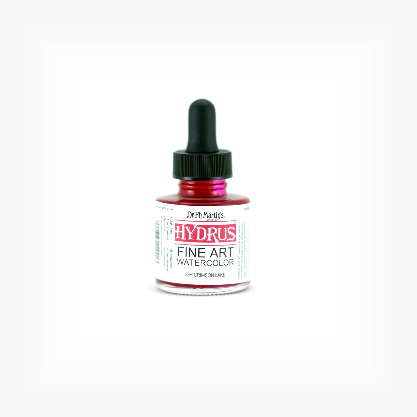 Dr. Ph. Martin&#x27;s Hydrus Fine Art Watercolor, 1.0 oz, Crimson Lake (29H)