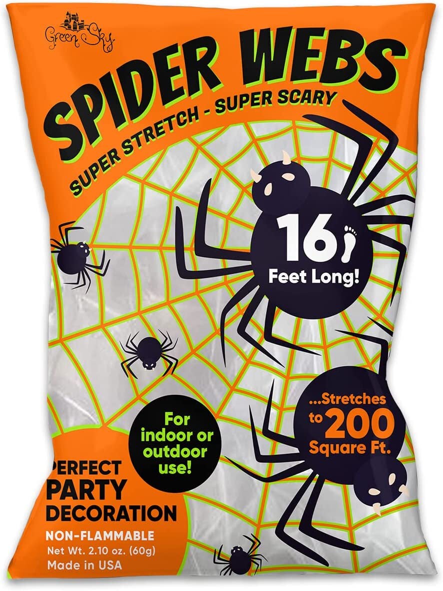 Spider Web, 200 Square Ft, Halloween Decorations, Spider Webs (200 Square Feet) (Packaging Artwork May Vary)&#x2026;